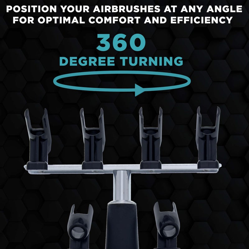 Master Airbrush Universal Clamp-On 6-Airbrush Holder - Airbrush Accessories & Supplies for Garage or Workspace - Image 4